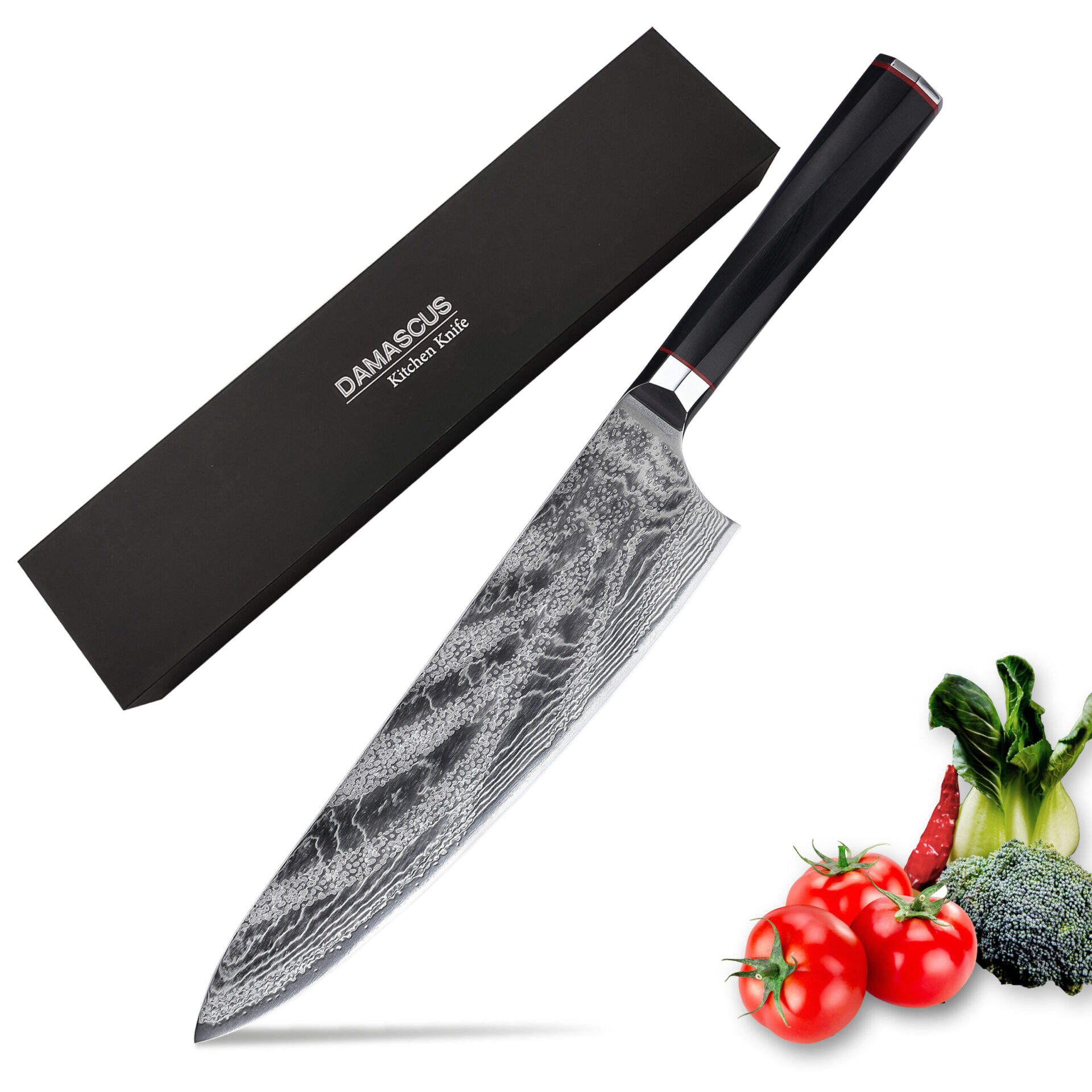 组 1 Damast Tranchiermesser – Bild 1