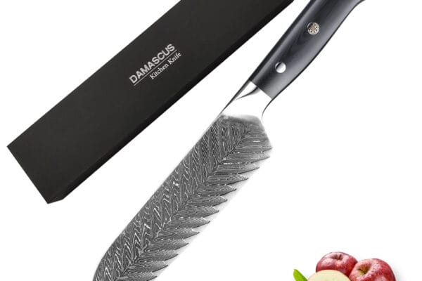 Damast Santokumesser Nietengriff