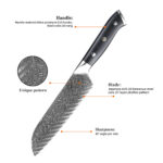Damast Santokumesser Nietengriff – Bild 2
