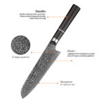 Damast Santokumesser – Bild 2