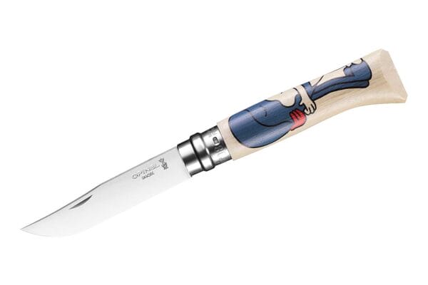 Opinel Taschenmesser No 08, rostfrei, Edition FRANCE ! Jeremyville