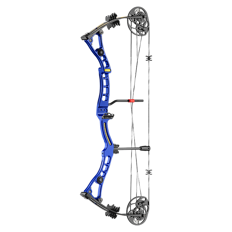 blue EK Archery Axis 2.0 CNC Riser/Cams Compound Bow in Blau – Bild 1