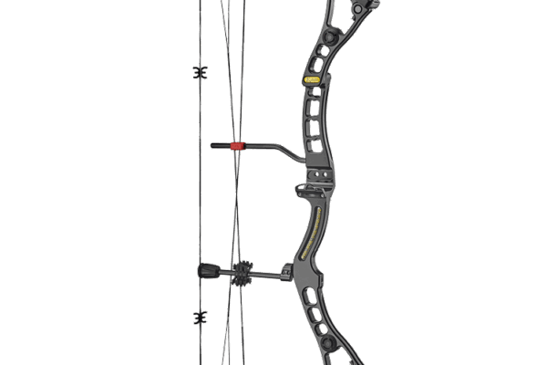 EK Archery Axis 2.5 CNC Riser/Cams Compound Bow in Schwarz für Linkshänder