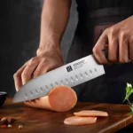 Hezhen Xinzuo Santoku Kochmesser, 18cm – Bild 2