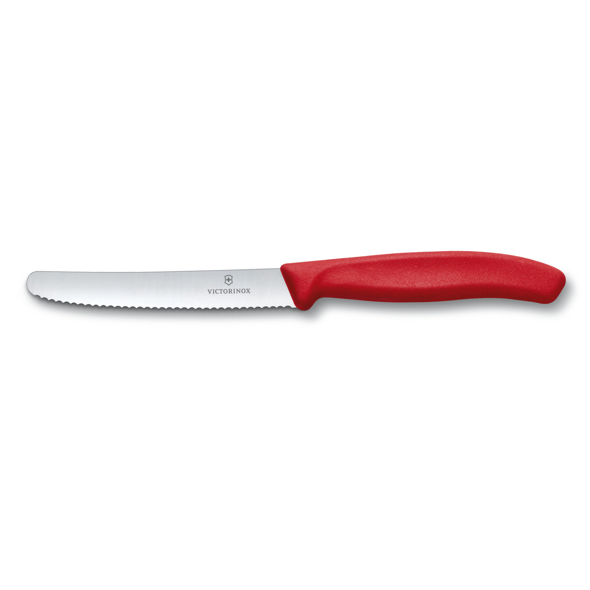 CUT_6_7831__S1 Victorinox Swiss Classic, Tomaten und Tafelmesser, 11cm, Wellen, rot – Bild 1