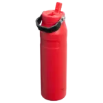 Web PNG Square The IceFlow Flip Straw 2.0 Bottle 36OZ Chili Red Hero Back